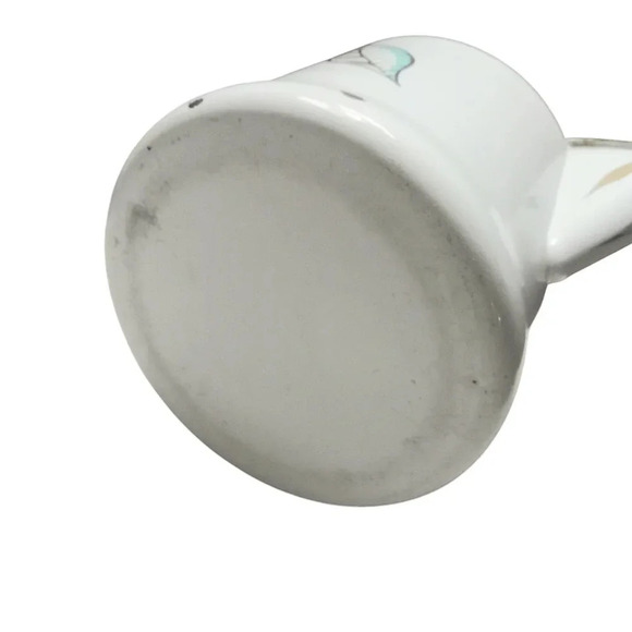 Vintage Georges Briard Ambrosia Enamel Coffee Pot Percolator Fire King Glass Top - Picture 3 of 9